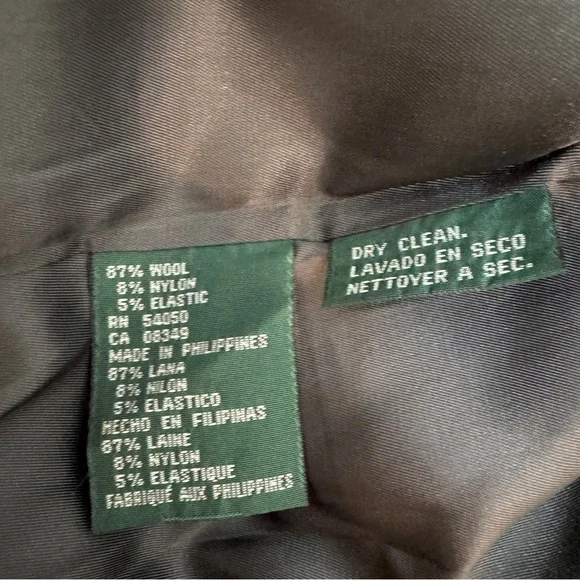 Ralph Lauren LRL Wool Blend 3 Button Blazer Jacket Women's Sz 14 Gray Academia - Picture 5 of 9